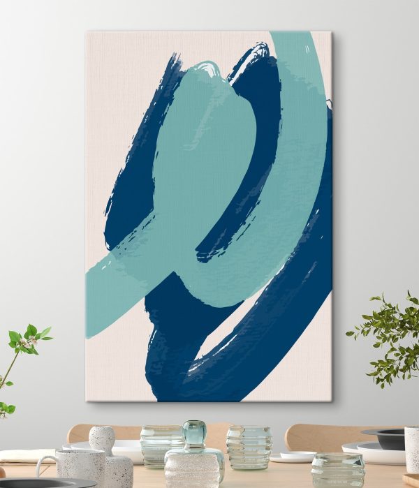 Blaue und weiße Pinselstriche Blaue und weiße Pinselstriche