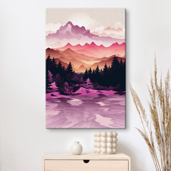 Landschaft mit Bergen und Bäumen Landschaft mit Bergen und Bäumen