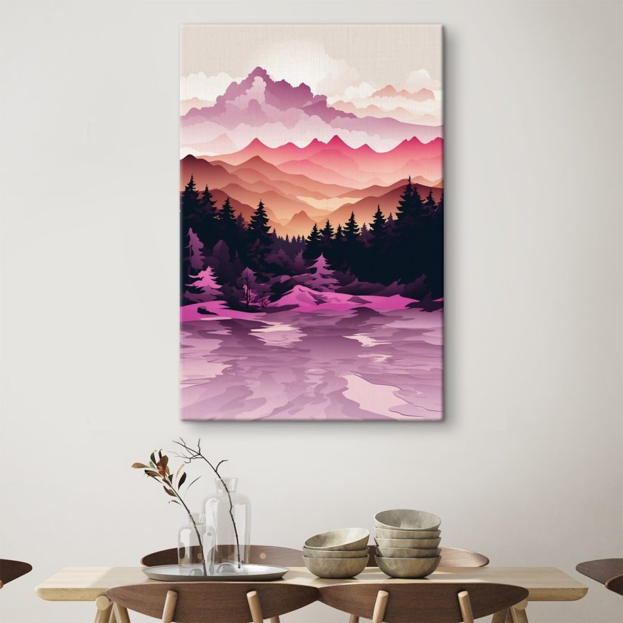 Landschaft mit Bergen und Bäumen