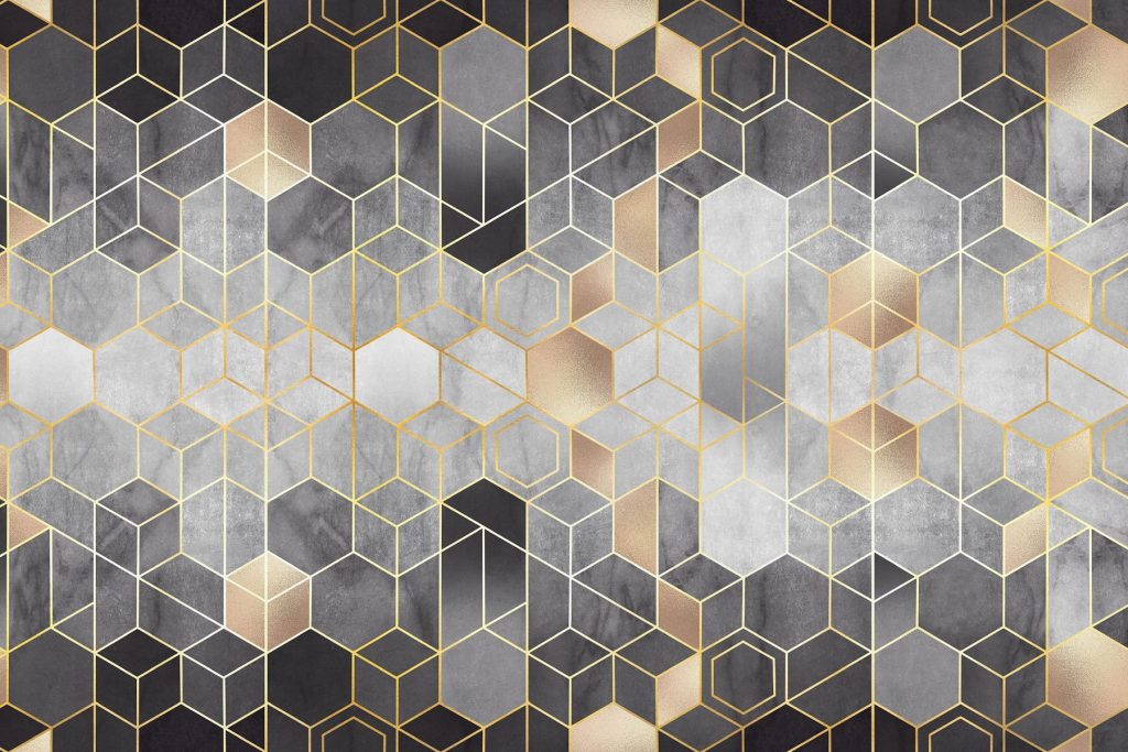 Geometric patterns in neutral tones