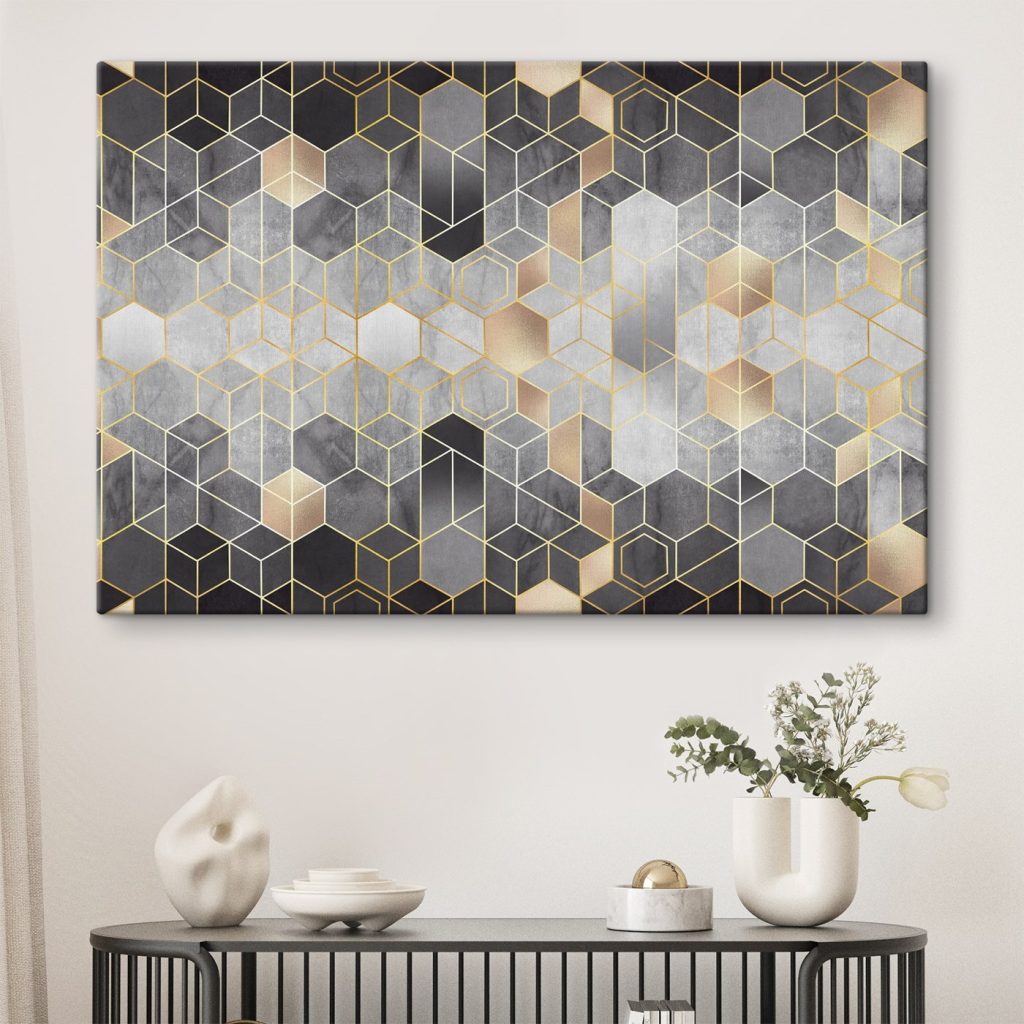 Geometric patterns in neutral tones