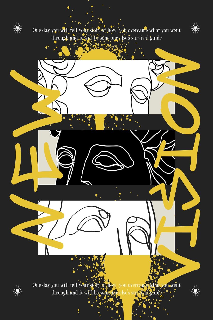 Grafische Gestaltung eines Gesichts