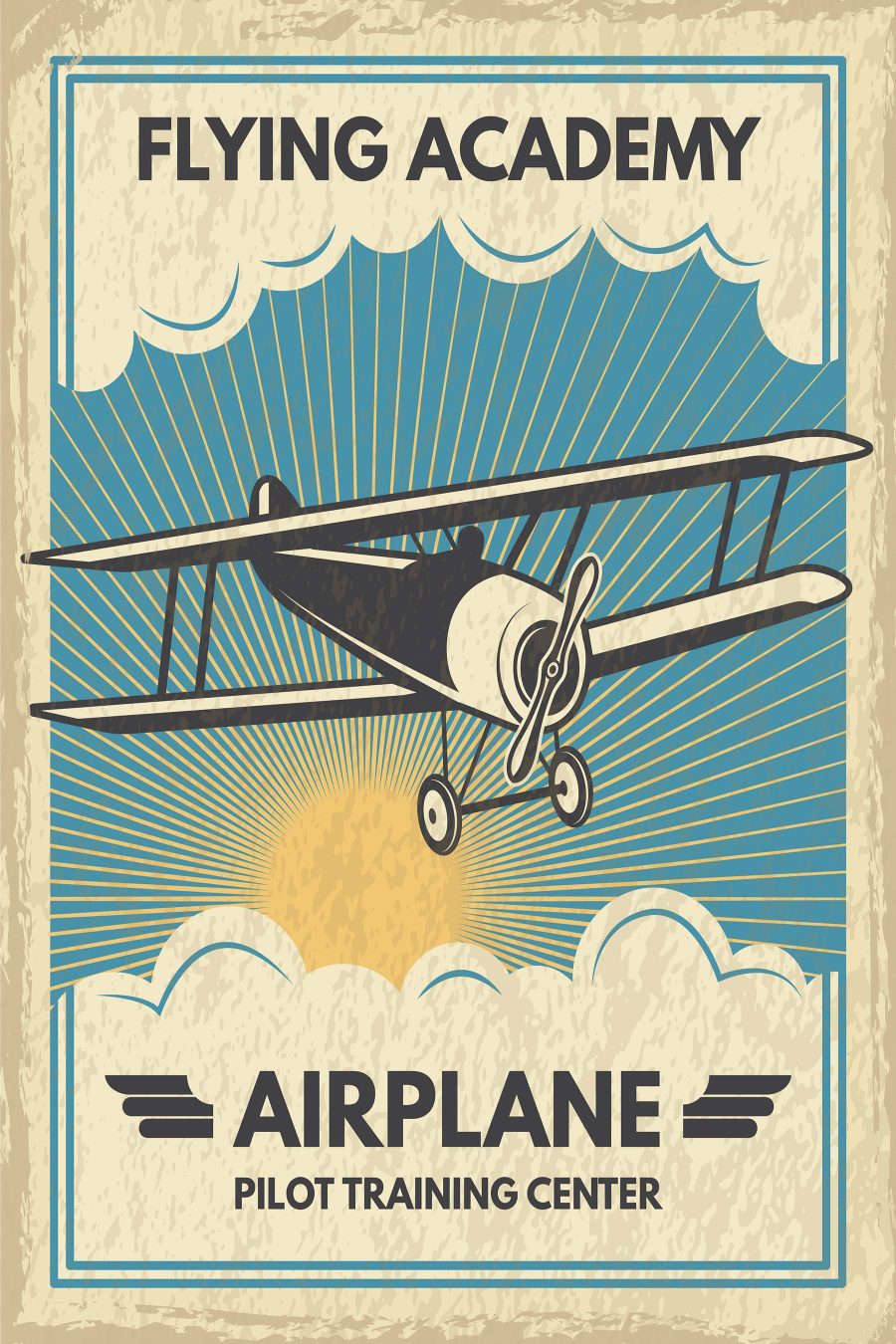 Poster eines Flugzeugs