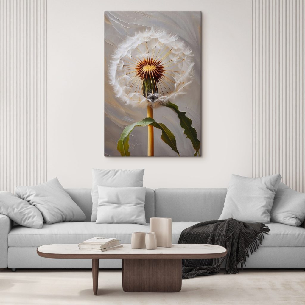 Dandelion with seeds flying in the air Dandelion with seeds flying in the air