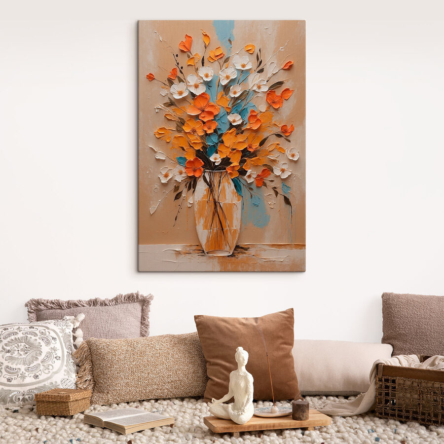 Gemälde von Blumen in einer Vase