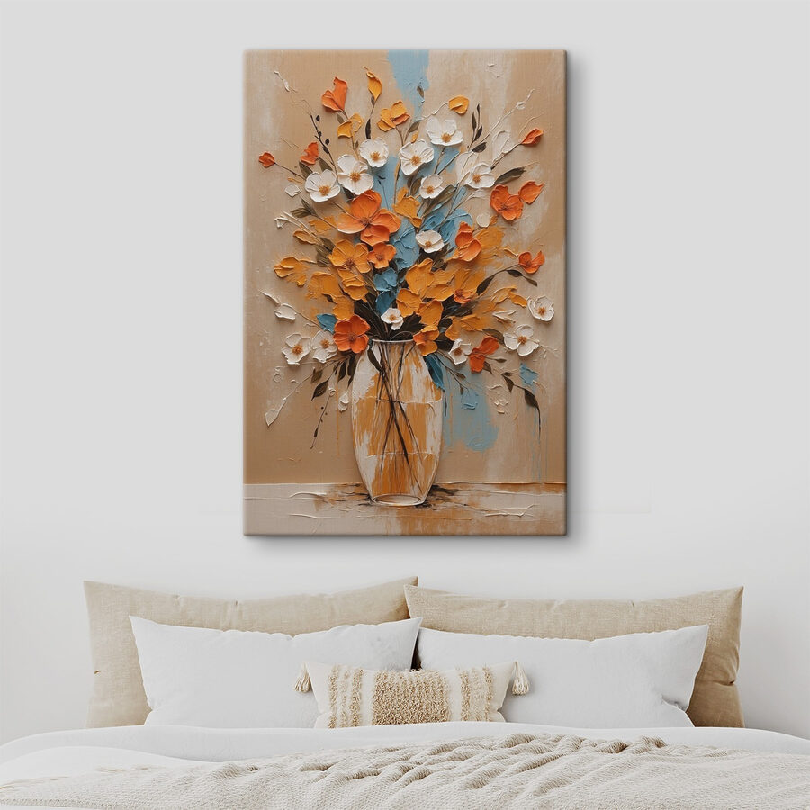 Gemälde von Blumen in einer Vase