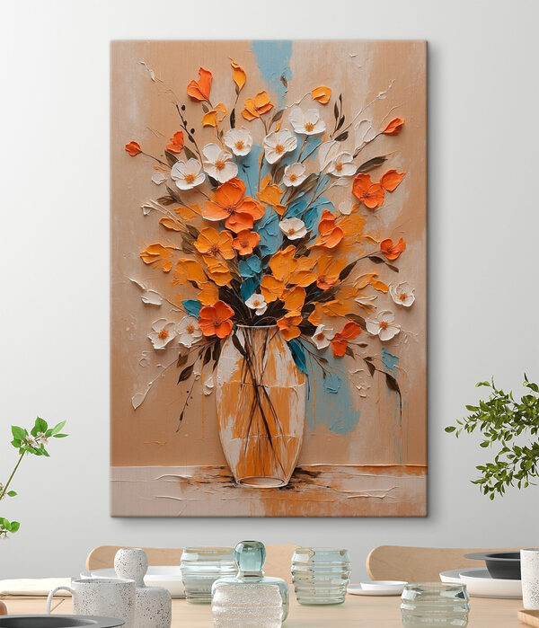 Gemälde von Blumen in einer Vase Gemälde von Blumen in einer Vase