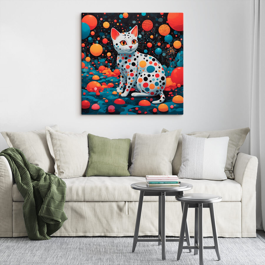 Wandbilder Katze mit Polka Dots – Bild 2
