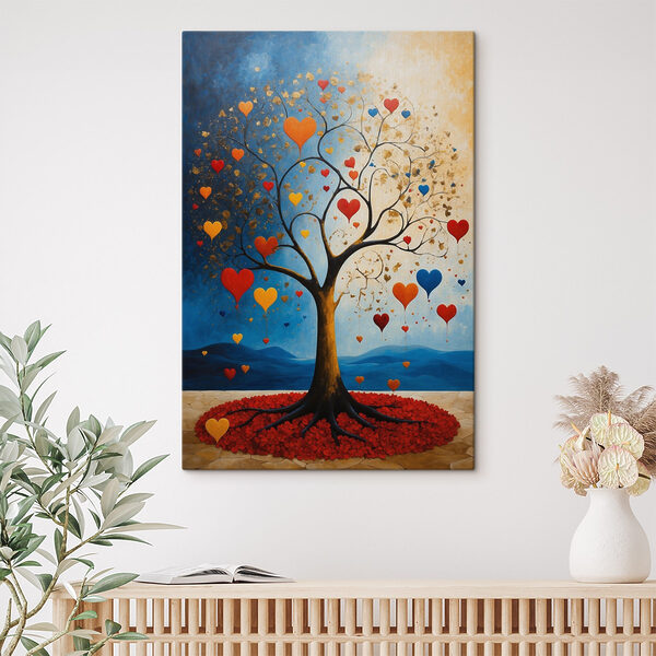Baum mit Herzen aus ihm Baum mit Herzen aus ihm