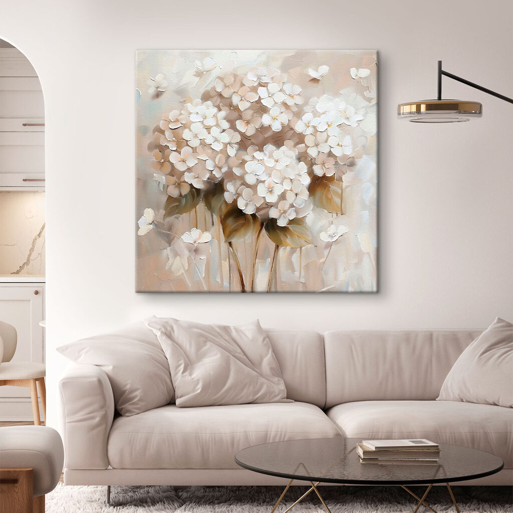 Painting of flowers in a vase