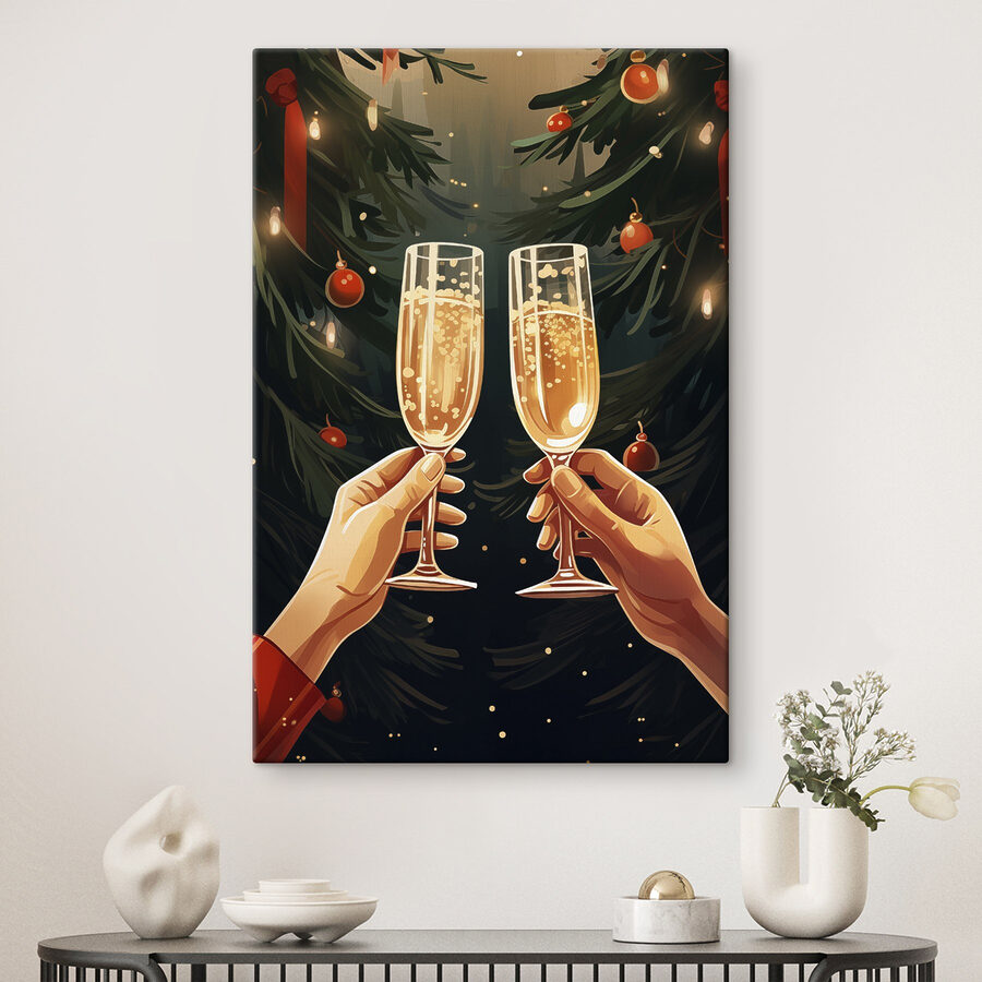 Ein Paar Hände hält Champagnergläser Ein Paar Hände hält Champagnergläser