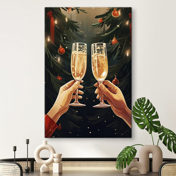 Ein Paar Hände hält Champagnergläser Ein Paar Hände hält Champagnergläser