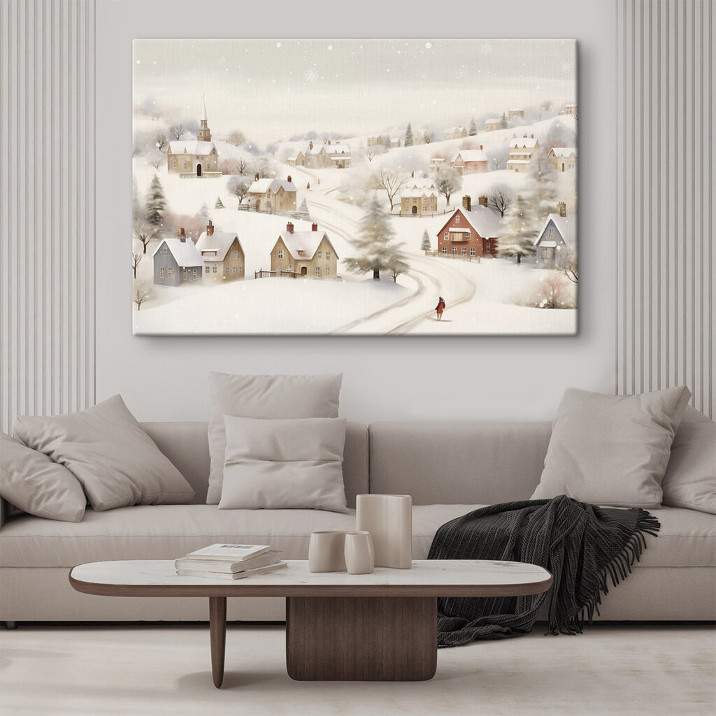 Person walking on a snowy road Person walking on a snowy road