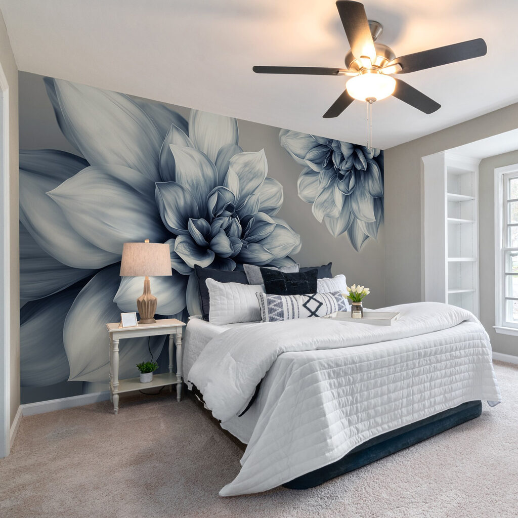 Elegant floral design in monochrome tones