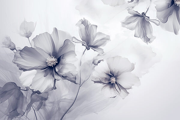 Gruppe von Blumen auf einem weißen Hintergrund Gruppe von Blumen auf einem weißen Hintergrund