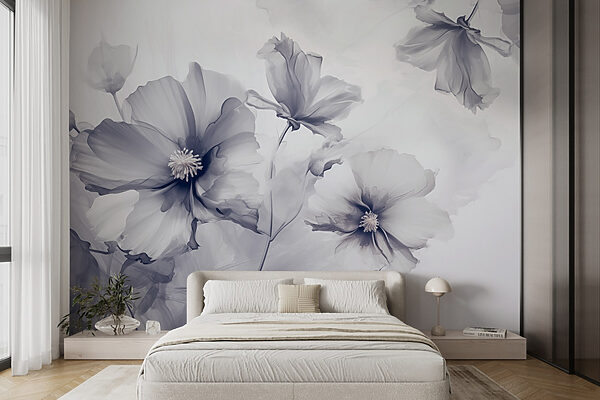 Gruppe von Blumen auf einem weißen Hintergrund Gruppe von Blumen auf einem weißen Hintergrund