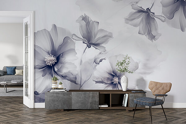 Gruppe von Blumen auf einem weißen Hintergrund Gruppe von Blumen auf einem weißen Hintergrund