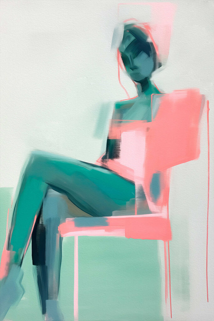 Woman sitting in a chair Woman sitting in a chair
