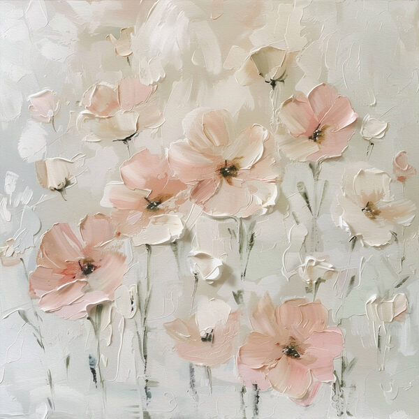 Painting of pink flowers Painting of pink flowers