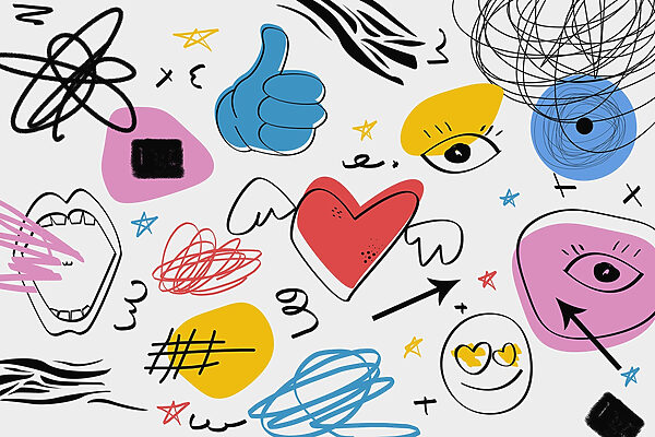 Collection of different colored objects