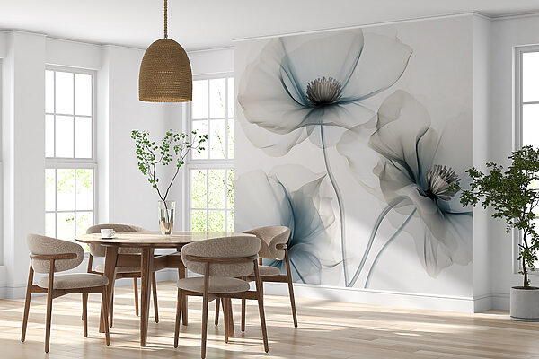 Group of flowers with light blue petals