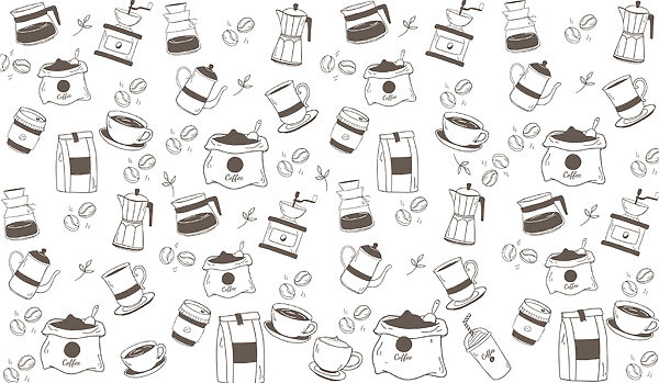 Muster von Kaffee und Tee Muster von Kaffee und Tee