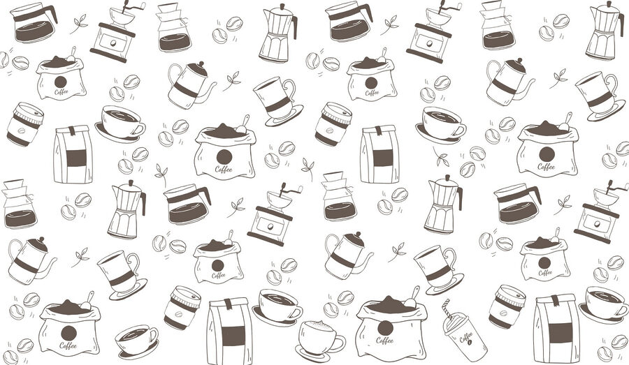 Muster von Kaffee und Tee Muster von Kaffee und Tee