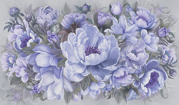 Malerei von Blumen und Blättern Malerei von Blumen und Blättern