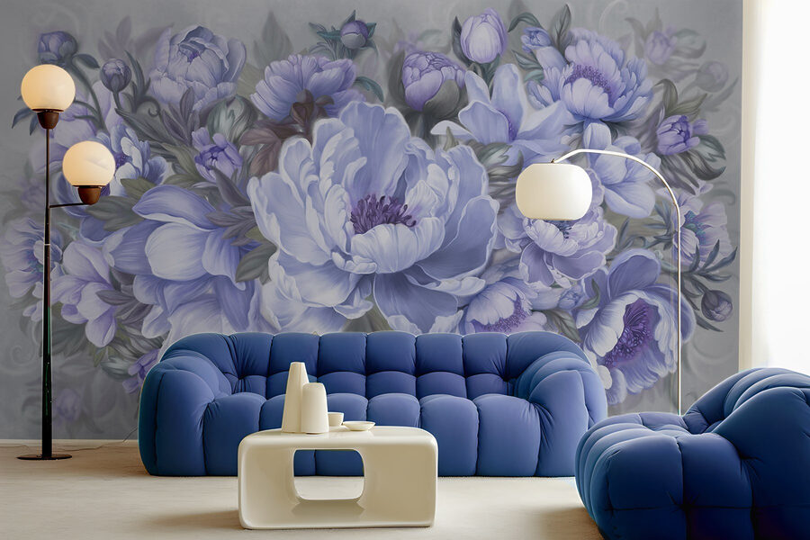 Malerei von Blumen und Blättern Malerei von Blumen und Blättern