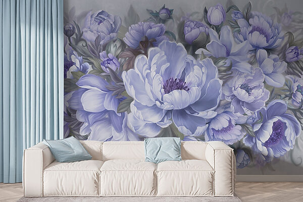 Malerei von Blumen und Blättern Malerei von Blumen und Blättern