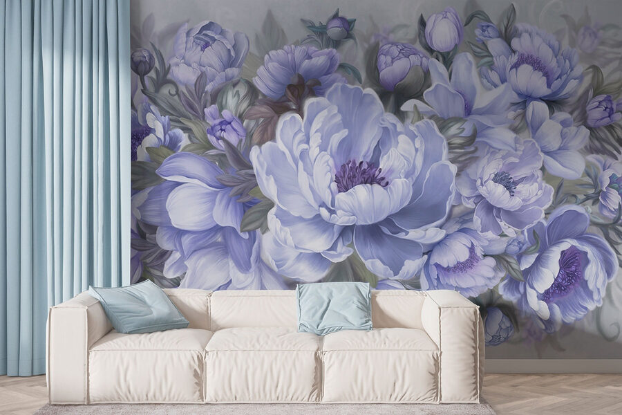 Malerei von Blumen und Blättern Malerei von Blumen und Blättern