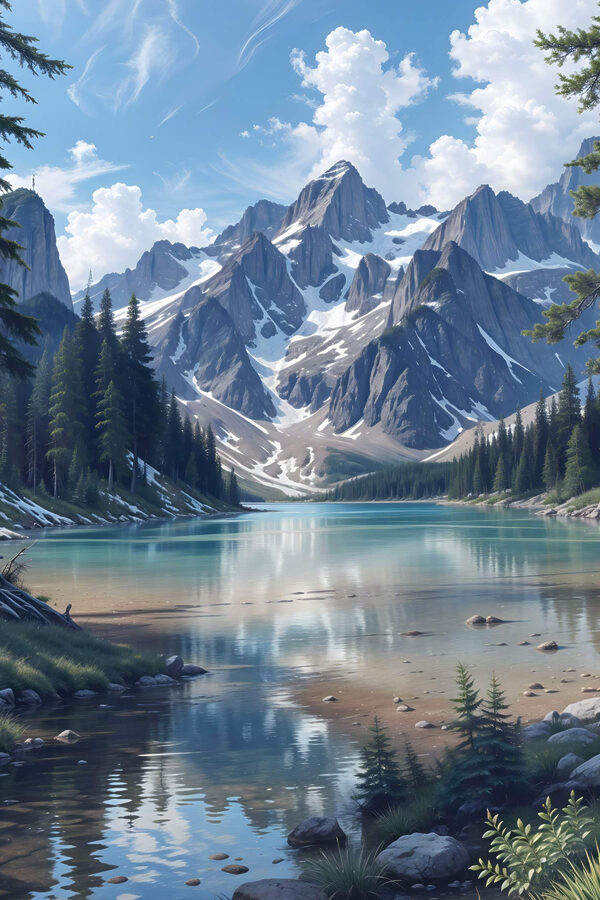 Von Bergen umgebener See Von Bergen umgebener See