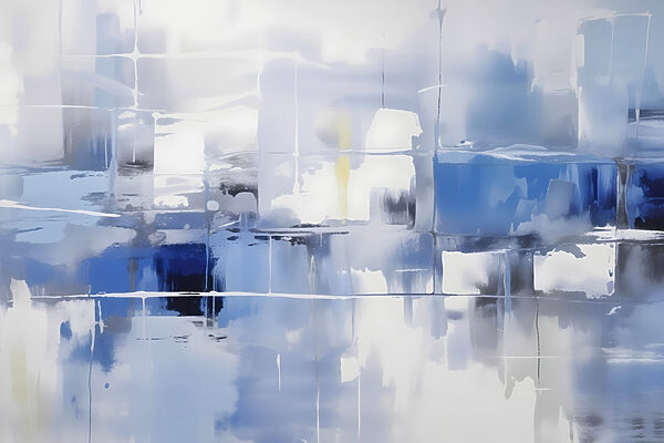 Blaue und weiße Wand Blaue und weiße Wand