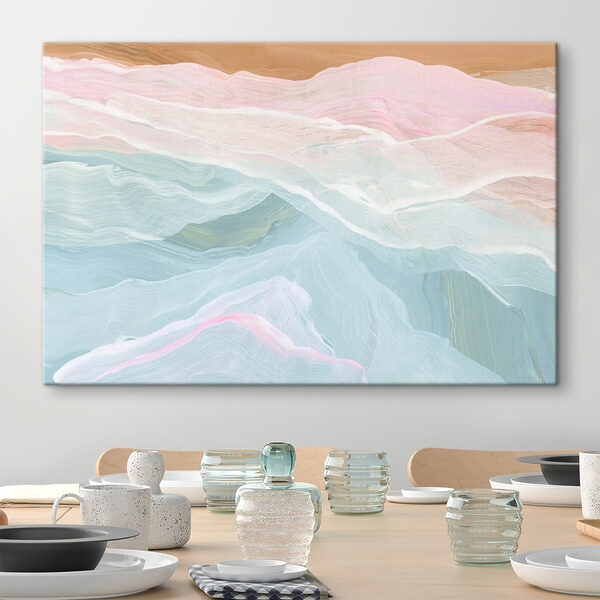 Malerei einer rosa und blauen Welle Wandbilder Malerei einer rosa und blauen Welle