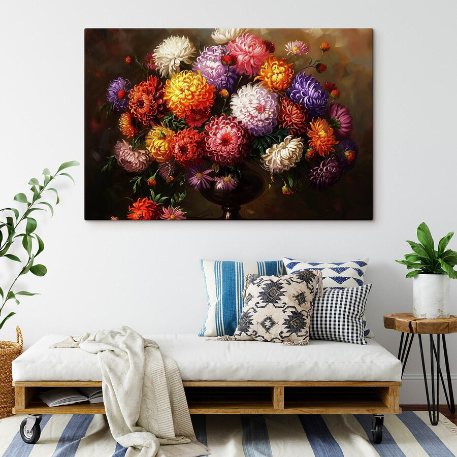 Gemälde von Blumen in einer Vase
