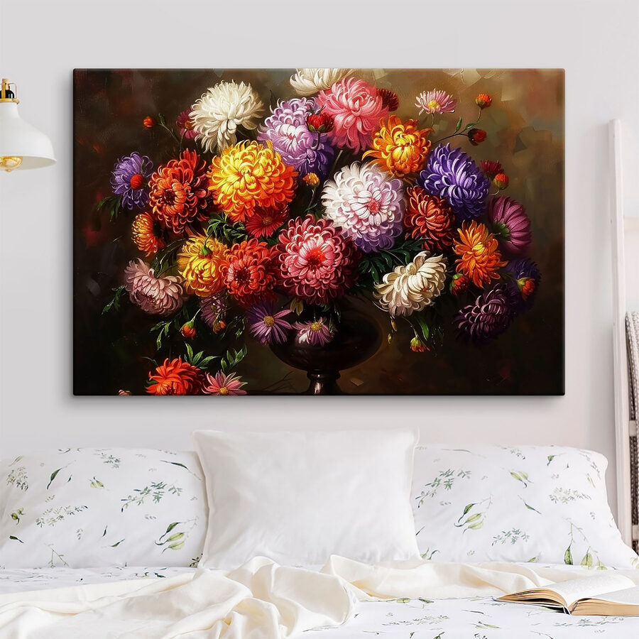 Gemälde von Blumen in einer Vase