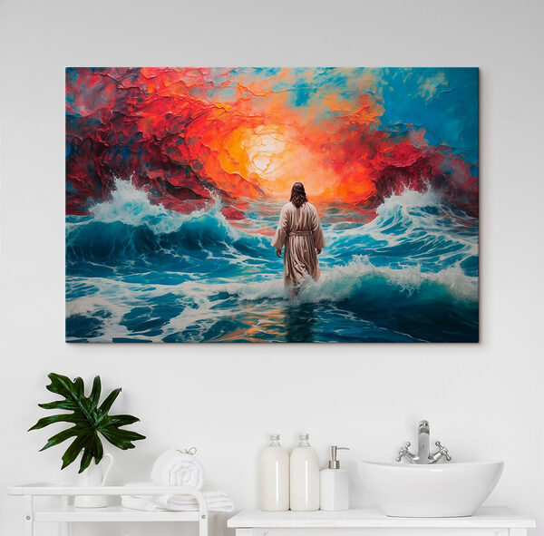 Im Wasser gehende Person Im Wasser gehende Person