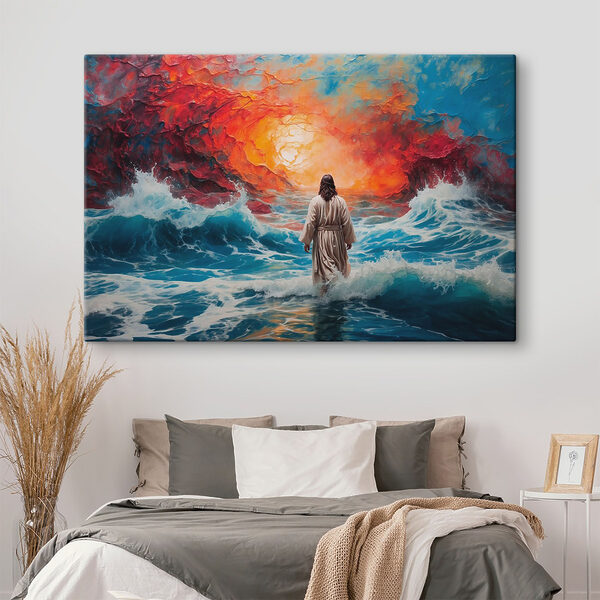 Im Wasser gehende Person Im Wasser gehende Person
