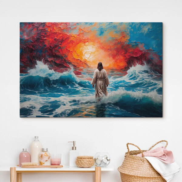 Im Wasser gehende Person Im Wasser gehende Person