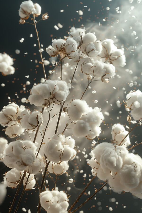 Flauschige Blüten tanzen in der Luft Flauschige Blüten tanzen in der Luft