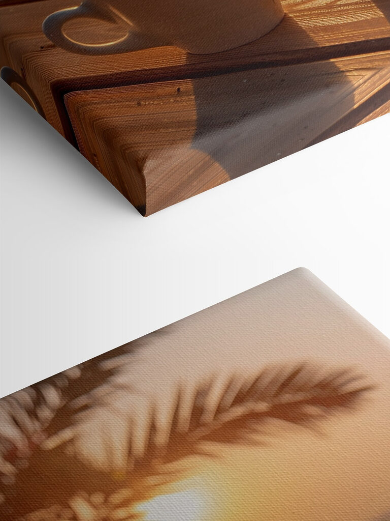 Two cups of coffee on a table Two cups of coffee on a table