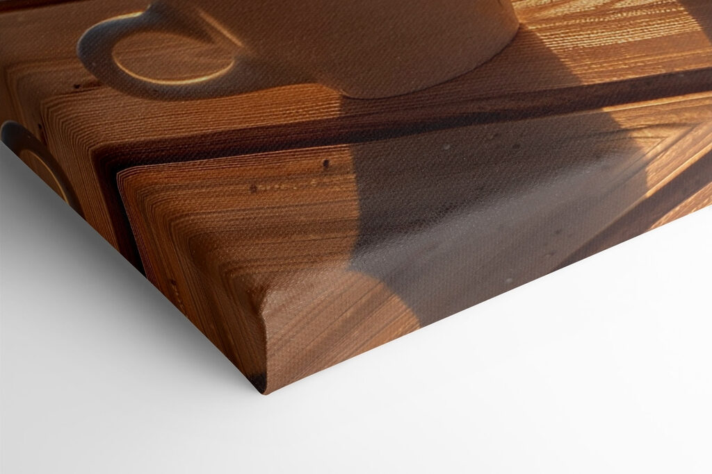 Two cups of coffee on a table Two cups of coffee on a table