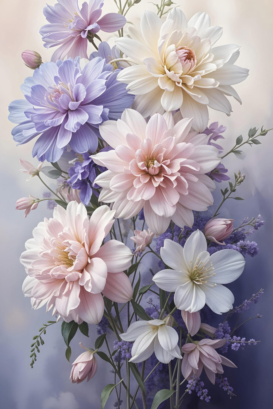 Gruppe von Blumen in einer Vase