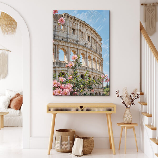 Gebäude mit Bögen und Blumen Gebäude mit Bögen und Blumen