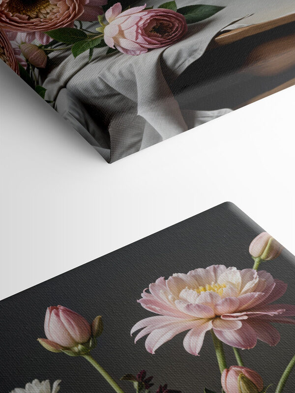 Vase mit Blumen auf einem Tisch Vase mit Blumen auf einem Tisch