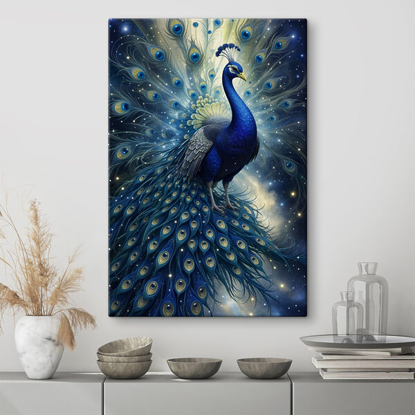 Majestätischer Pfau in kosmischer Pracht Majestätischer Pfau in kosmischer Pracht