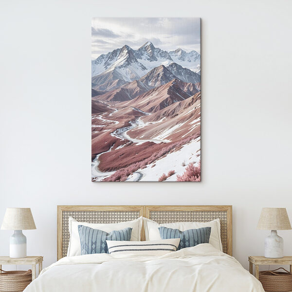 Wandbilder Verschneite Berge mit einer kurvenreichen Straße (Artikelnummer: s41262) Wandbilder Wandbilder Verschneite Berge mit einer kurvenreichen Straße (Artikelnummer: s41262)