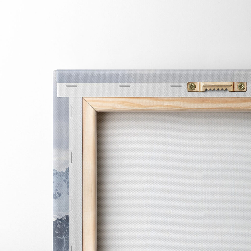 Snowy mountains with a winding road