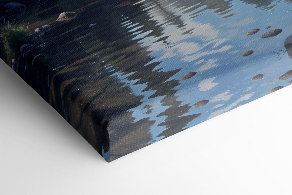 Lake surrounded by mountains