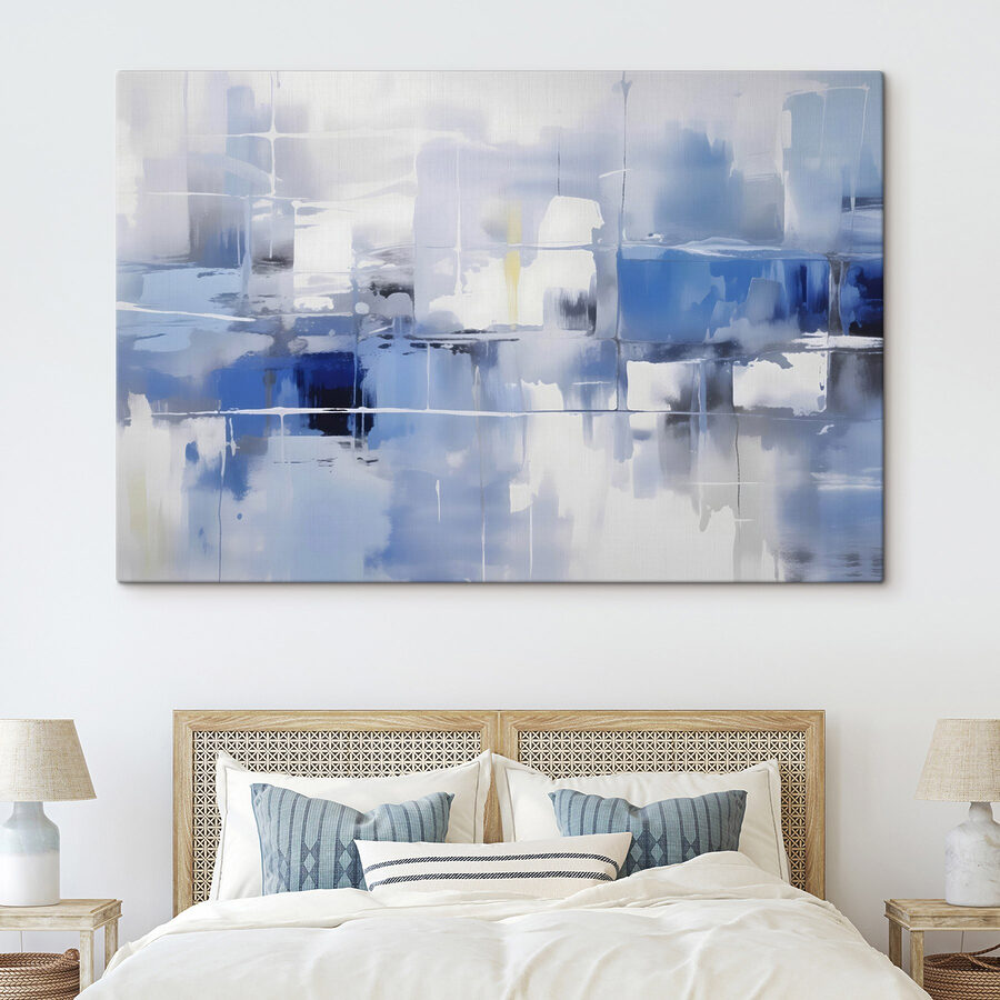 Blaue und weiße Wand